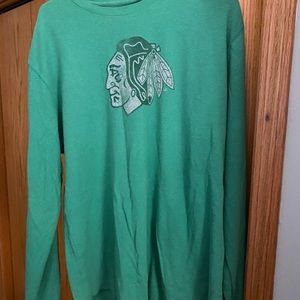 Green Chicago Blackhawks Tee (Rare!)